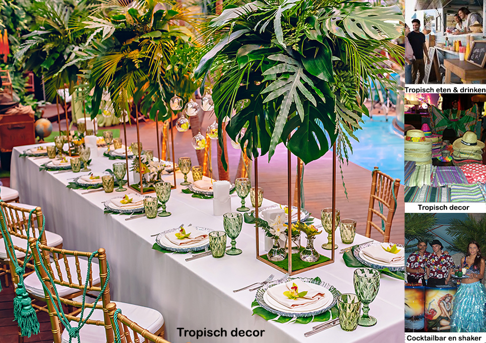 Tropisch thema feest foodtrucks